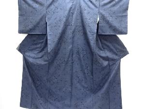 菱に草花模様織出し本場泥大島紬着物（7マルキ）